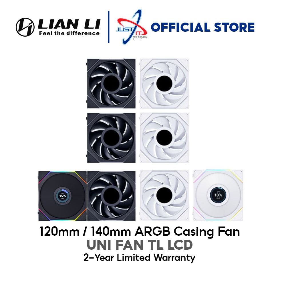 LIAN LI UNI FAN TL120/ TL140 LCD 120mm / 140mm ARGB CASING / CASE FAN ...