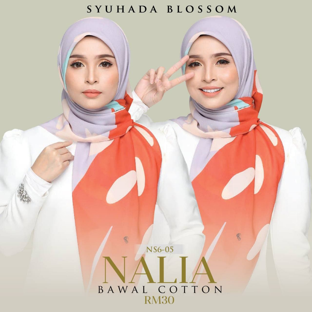 READYSTOCK SYUHADA BLOSSOM Bawal Nalia Tudung Bawal Printed Bawal ...