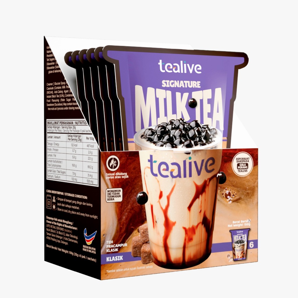 Tealive Signature Milk Tea 6s X 25g Shopee Malaysia