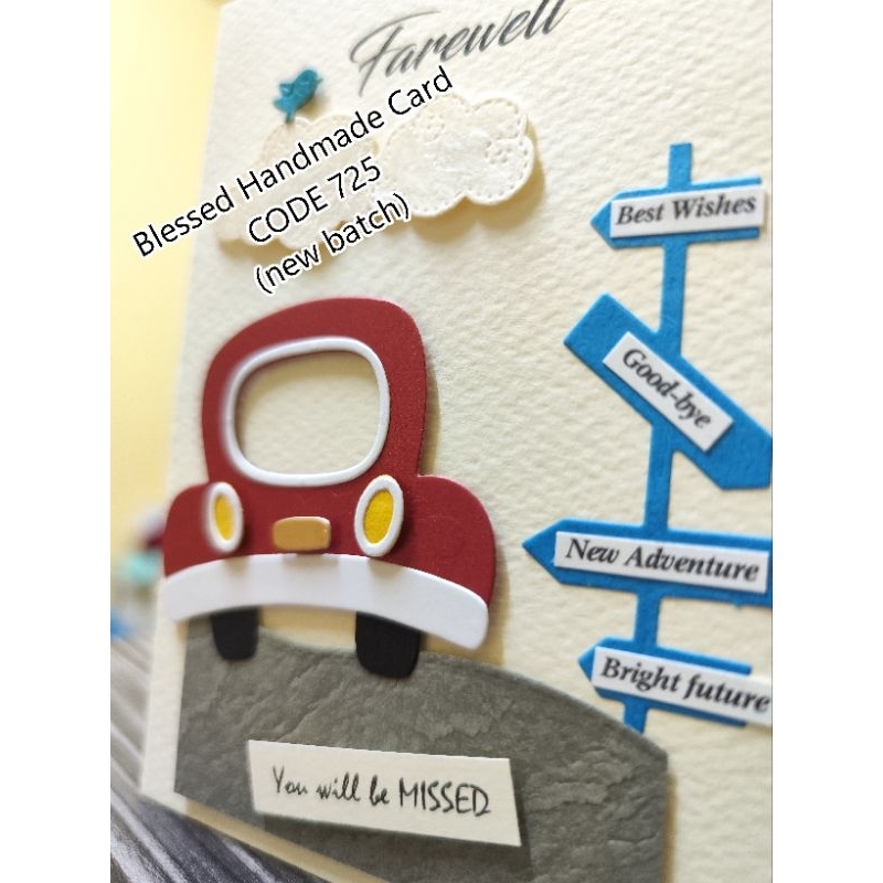 Handmade cards - Farewell / Goodbye / New advanture / miss you Card (A6 ...