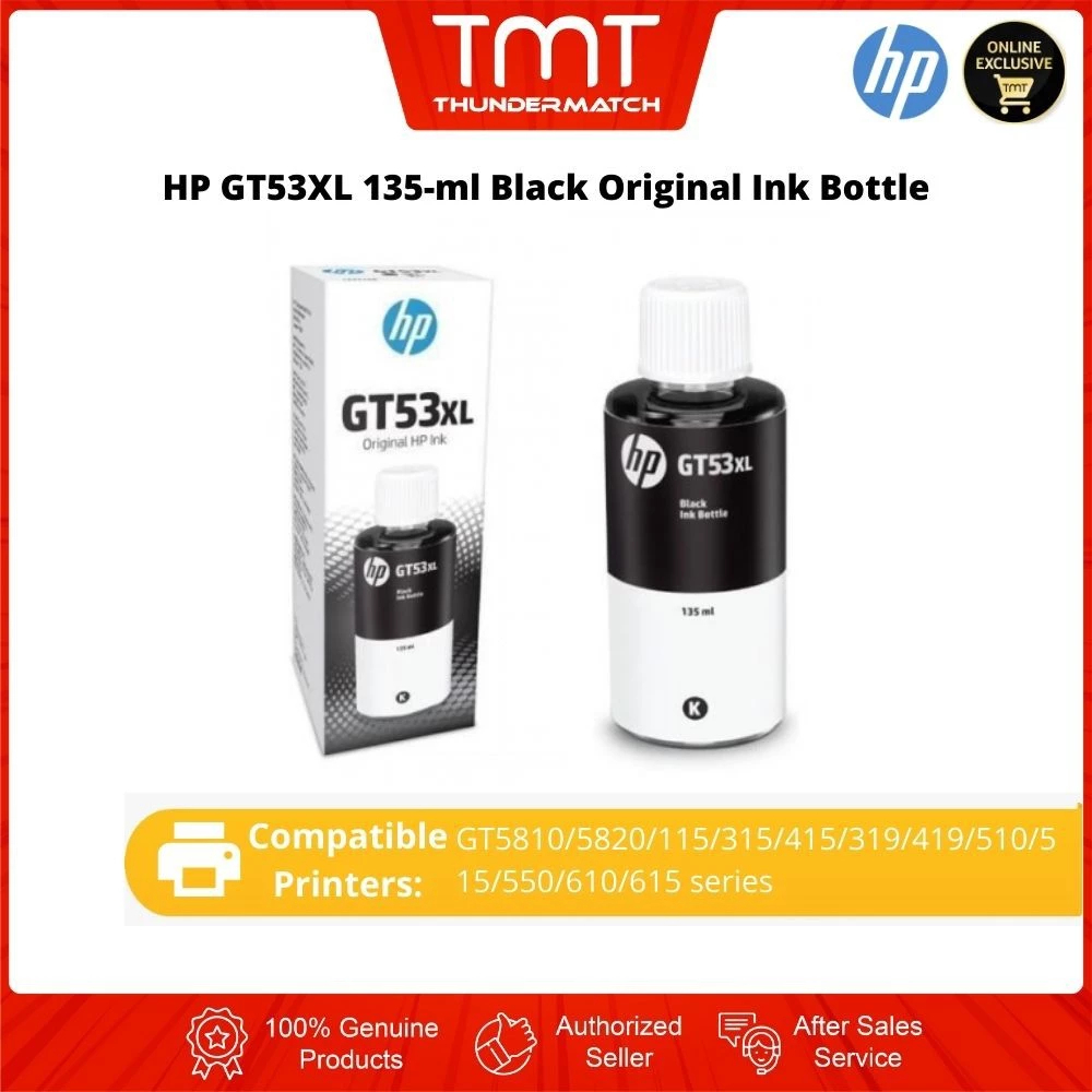HP GT53XL 135-ml Black Original Ink Bottle | New replace GT51XL Black ...