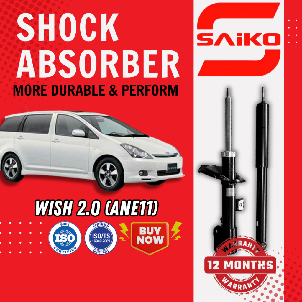 SAIKO ORIGINAL - Toyota Wish 2.0 ANE11 - SHOCK ABSORBER FRONT & REAR ...