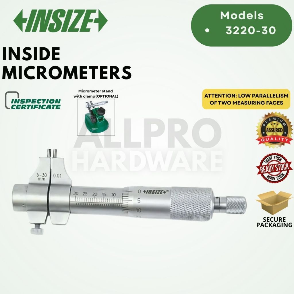 INSIZE INSIDE MICROMETERS ECONOMIC TYPE (WITH SETTING RING) | Shopee ...