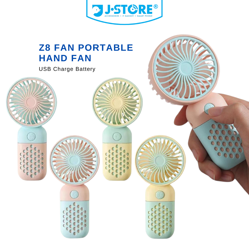 Z8 Fan Portable Hand Kipas Table Mini Clip Fan USB Charge Battery Desk ...