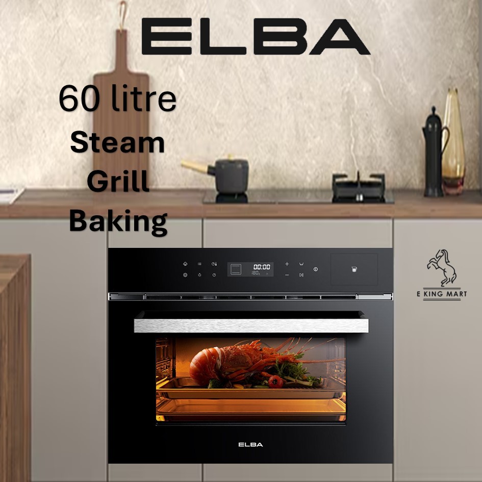 ELBA Built-in Steam Oven ESGO-N6088D(BK) Top Full Grilling Baking All ...