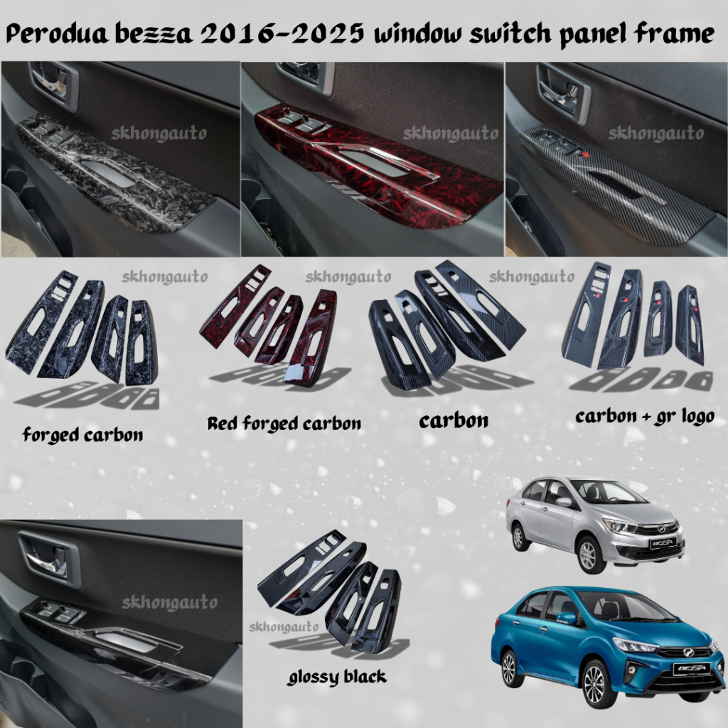 Perodua bezza 2016-2026 carbon fiber forged carbon window switch panel ...