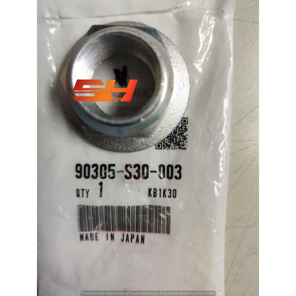 HONDA BRV / CITY LOCK NUT r/a spindle 90305-S30-003 Genuine Part ...