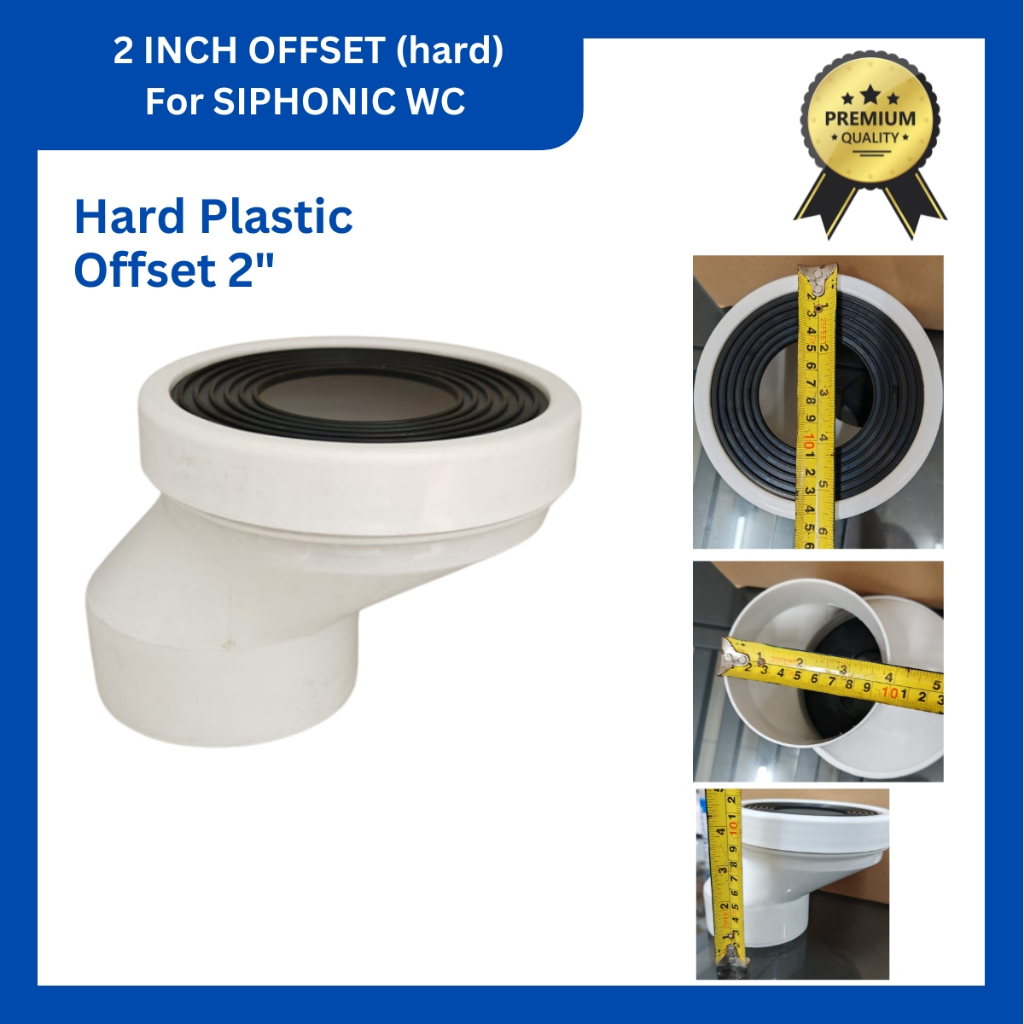 2 INCH OFFSET FOR 4 INCH PIPE HARD PLASTIC FOR WATER CLOSET WC SIPHONIC ...