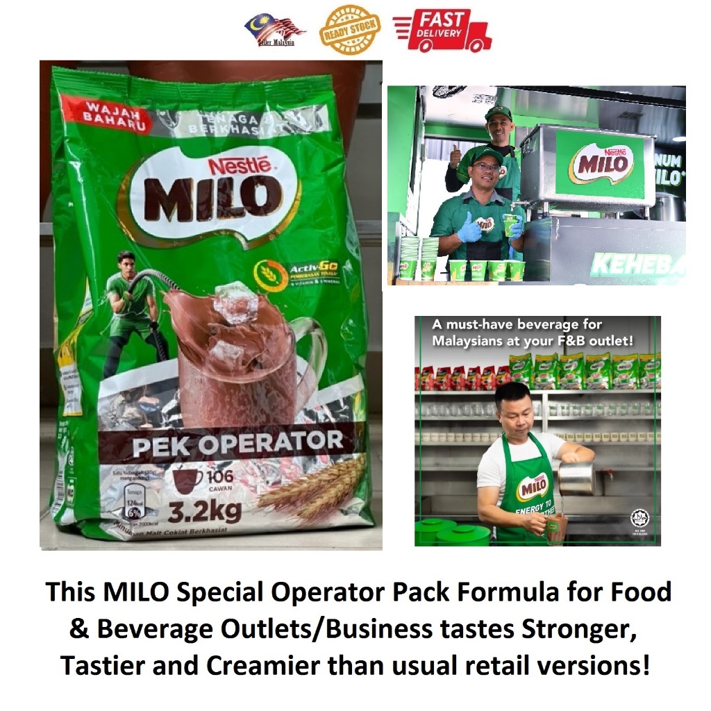 Milo Chocolate Food Beverage Business 3.2kg Operator Pack - Powder ...