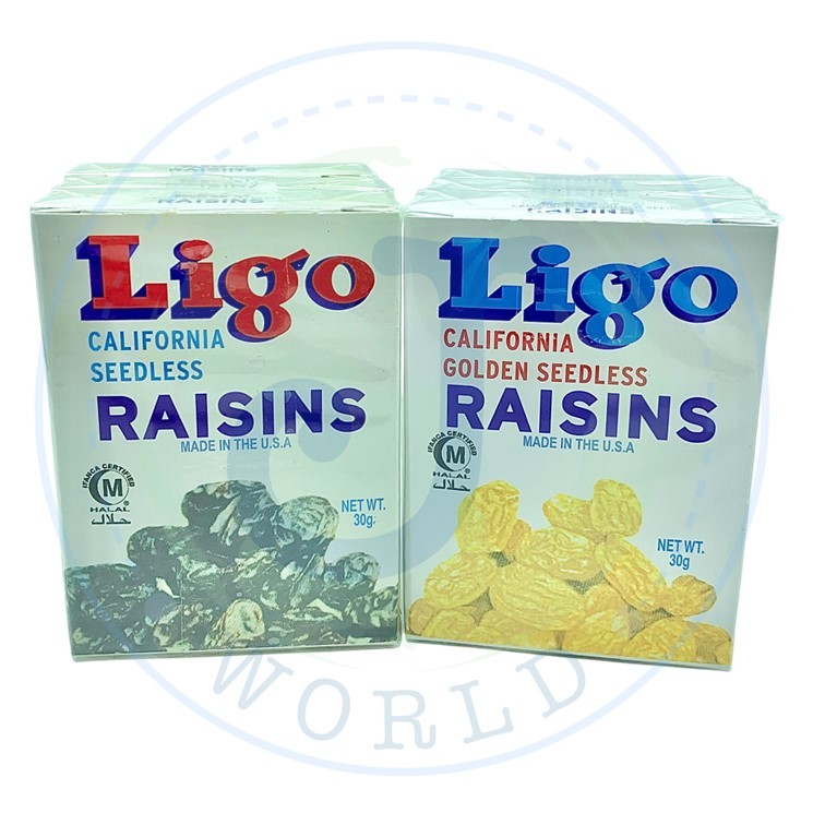 [3PCS] LIGO RAISINS CALIFORNIA SEEDLES ( NATURAL / GOLD ) HALAL KISMIS ...