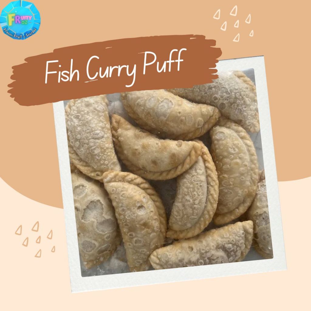 [10pcs] Frozen Half Cooked Fish Curry Puff / Karipap Ikan Separuh Masak ...