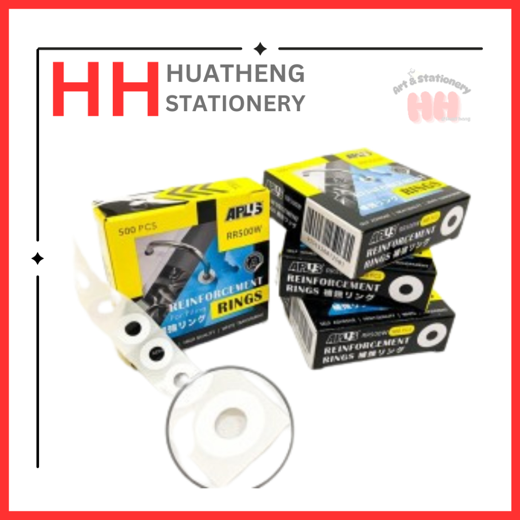 APLUS / WRITEBEST Reinforcement Ring Transparent 1615 / White RR500W ...