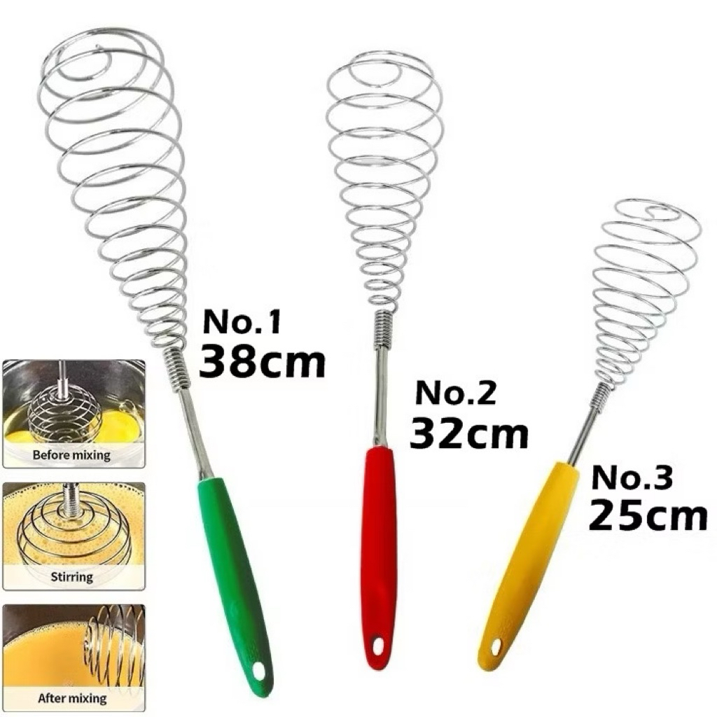 Wire Whisker Mixer Egg Beater Paste Spring / Pemukul Telur . Pengocok ...