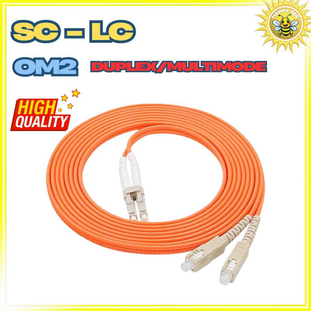 SC-LC Multi Mode OM2 Duplex Fiber Optic Patch Cord Cable For LAN SFP ...