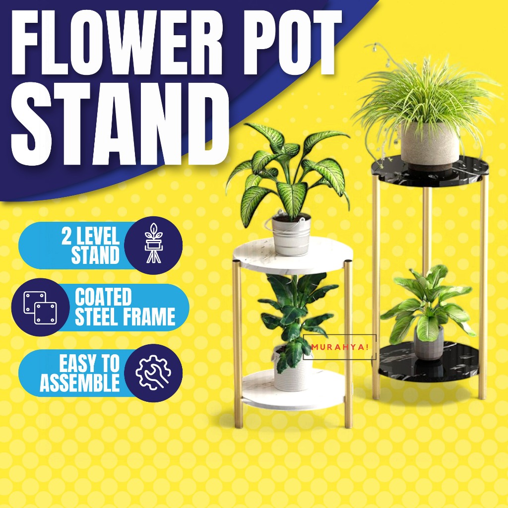 Rak bunga Flower pot stand display rack indoor outdoor garden plant ...