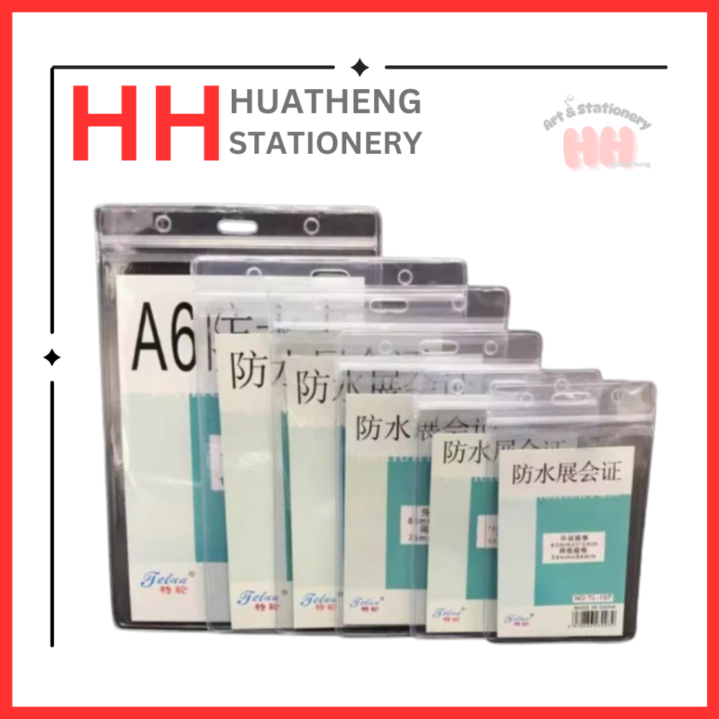 Waterproof Clear PVC Plastic Name Tag Badge ID Card Holders *READY ...