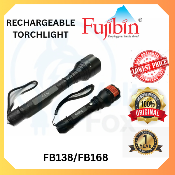 FUJIBIN MULTI-PURPOSE RECHARGEABLE LED ALUMINUM TORCHLIGHT / FLASHLIGHT ...