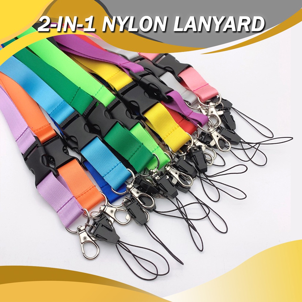 100Pcs Lanyard 2cm x 45cm Nylon Clip + Holder 2in1 Conference Event ...