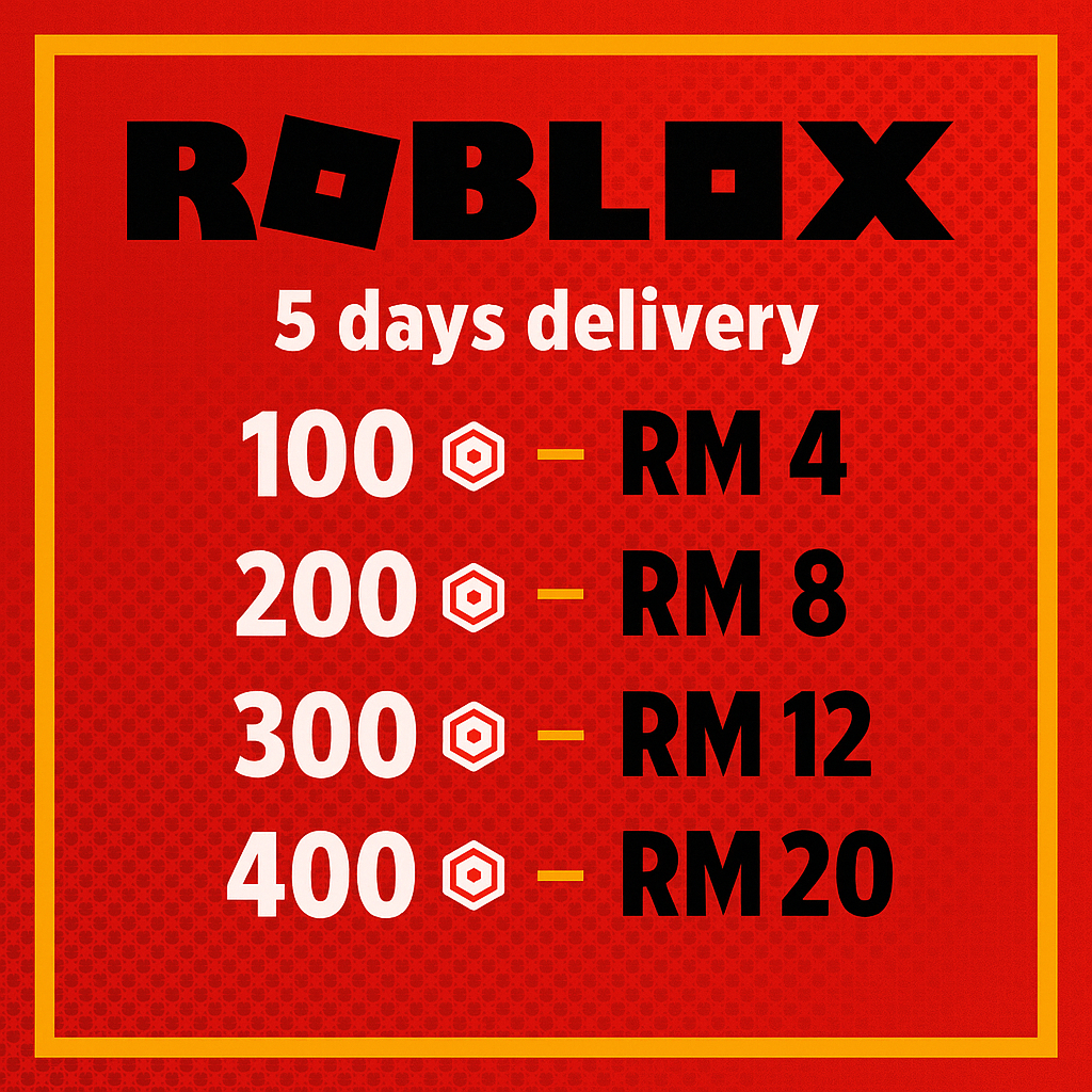Roblox Gift Card Instant Robux Robox pc game | Shopee Malaysia