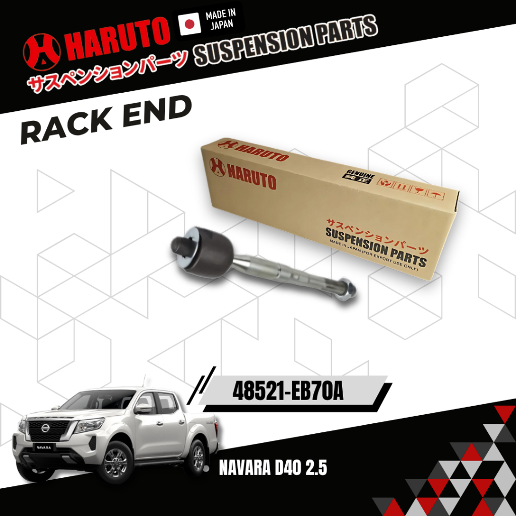 HARUTO GENUINE STEERING RACK END SET NISSAN NAVARA D40 2.5 (48521-EB70A ...