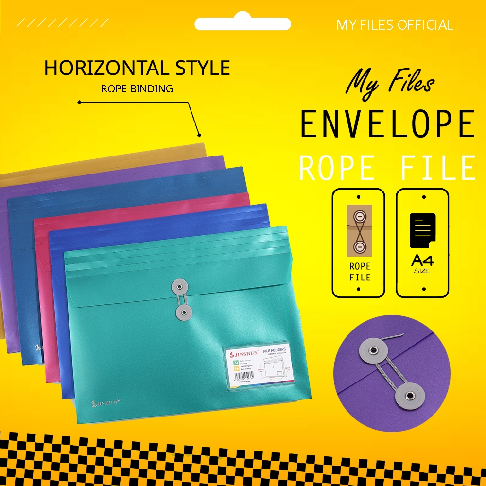 MYFILES A4 Envelope File Document Rope File Holder Folder Document ...