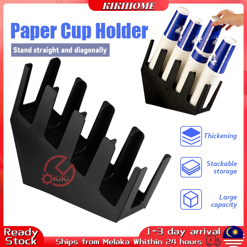 Stackable storage Coffee Shop Paper Cup Holder Adjustable Display Rack ...
