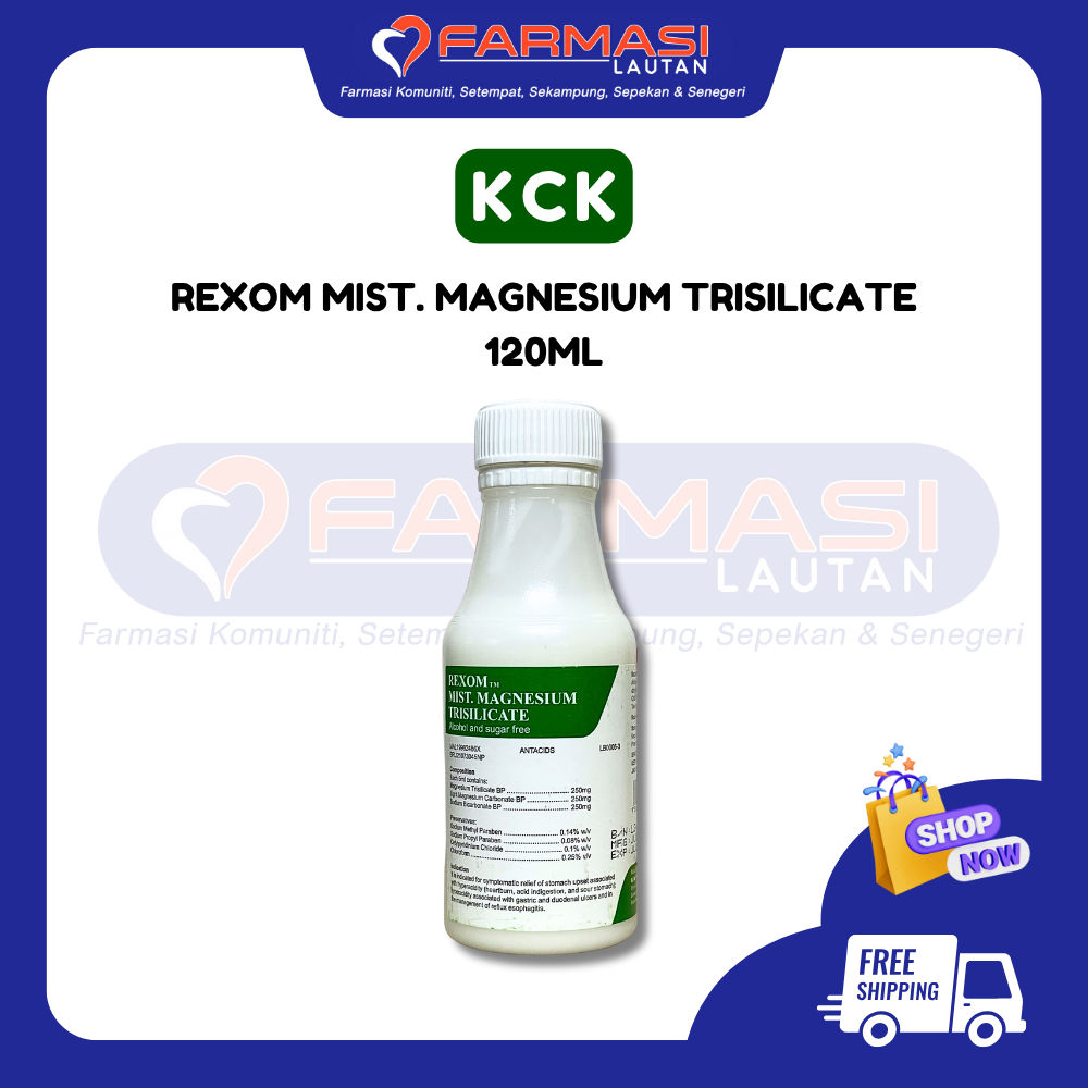 KCK REXOM MIST. MAGNESIUM TRISILICATE 120ML | Shopee Malaysia