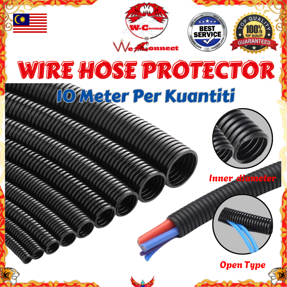 Weconnect Wire Hose Flexible Tubing Cable Split Loom 10meter Car Lorry ...