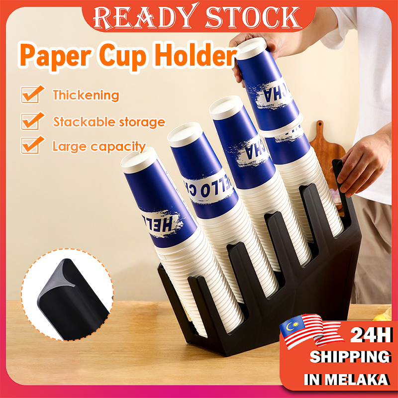 Paper cup holder Coffee cup holder Paper cup display rack Barang dapur ...