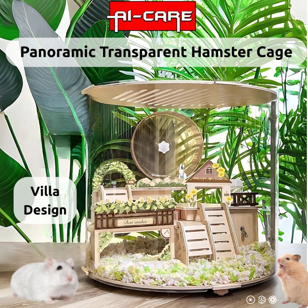 Panoramic Transparent Premium Hamster Cage Habitats With Accessories ...