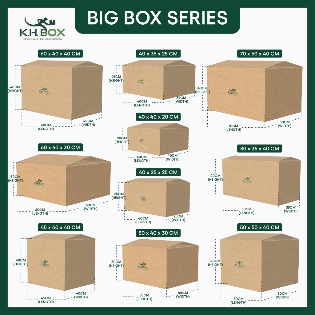KHBOX Big Size Box / Kotak Besar / Kotak Pindah Rumah / Moving House ...