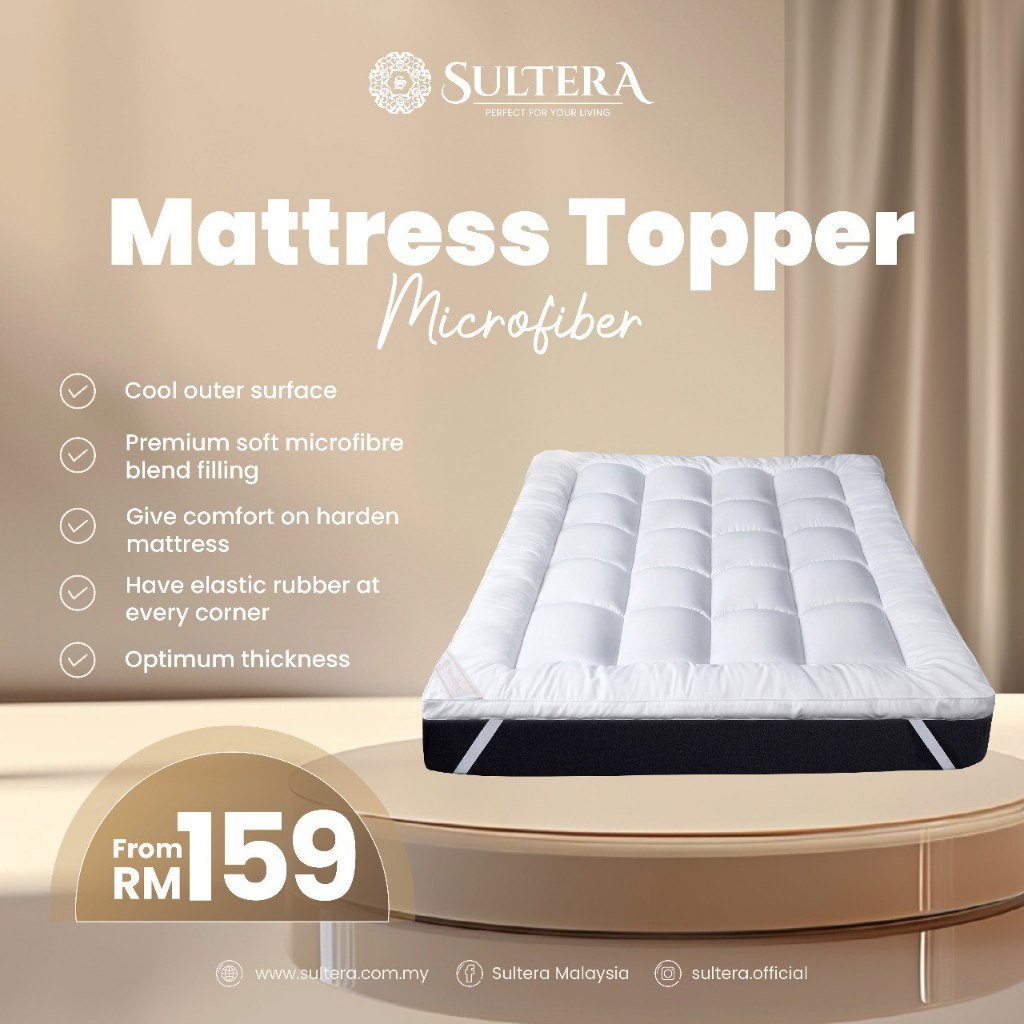 Sultera Mattress Topper Hotel Quality Topper Queen King Pelapik Tilam ...