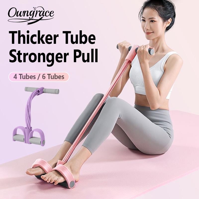 6 Tube Pedal Rope Resistance Band Upgraded Thickened Tubes,65lbs ...