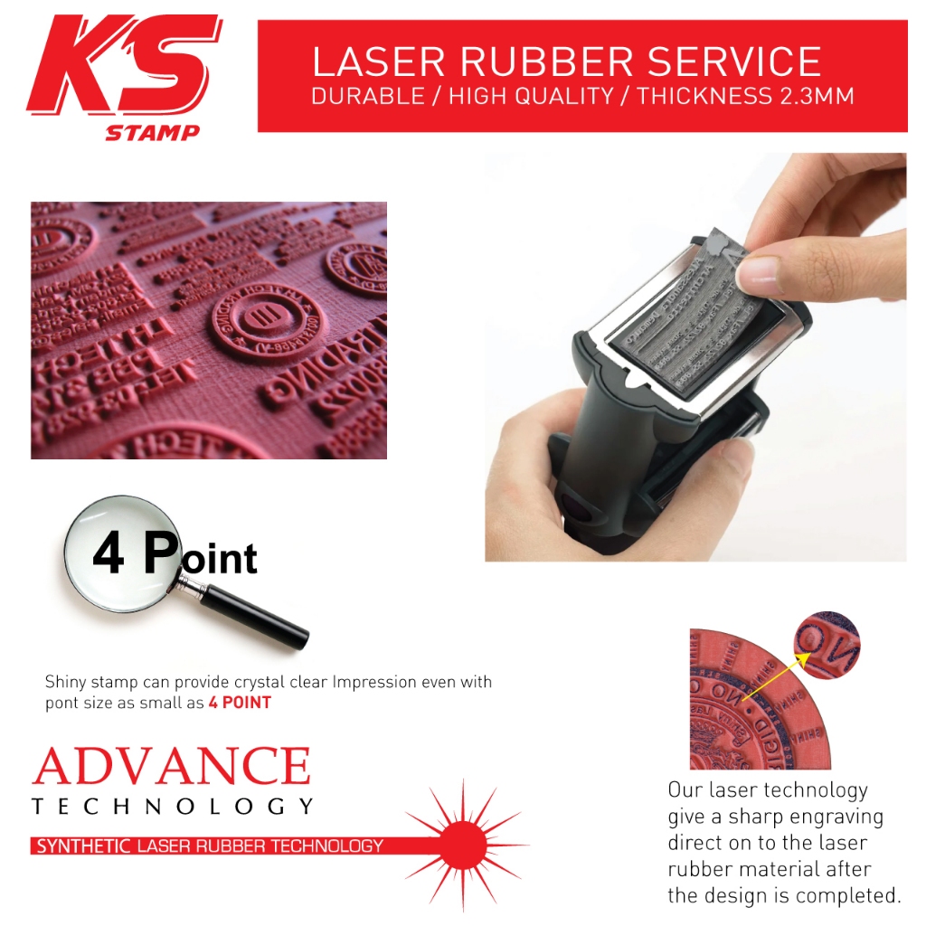[Rubber Only]Laser Rubber Engraving Service, Assorted Sizes Selection ...