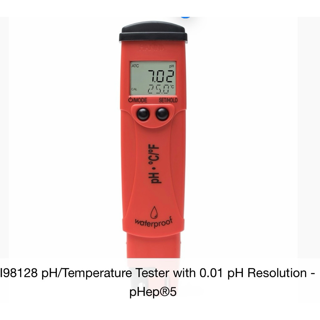 Hanna HI98128 pH /Temperature Tester with 0.01 pH Resolution - pHep®5 ...