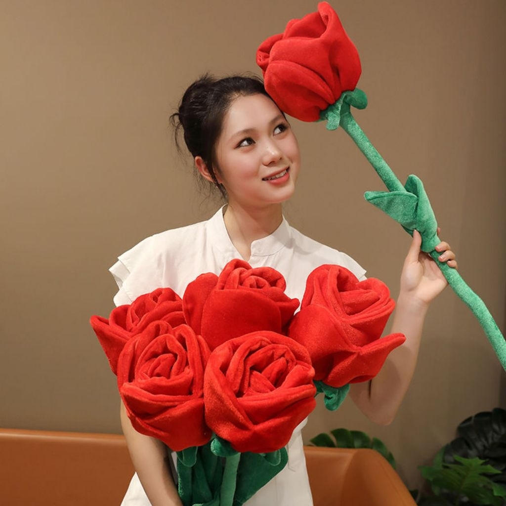 Giant Bendable plush rose flower soft toy | Shopee Malaysia