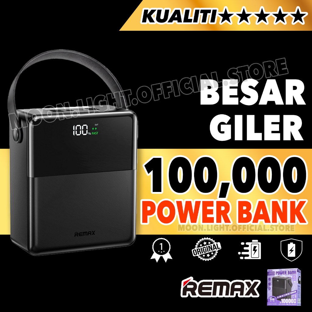 REMAX 100000mAh Power Bank 100k Powerbank Charger USB Type C Usb C ...