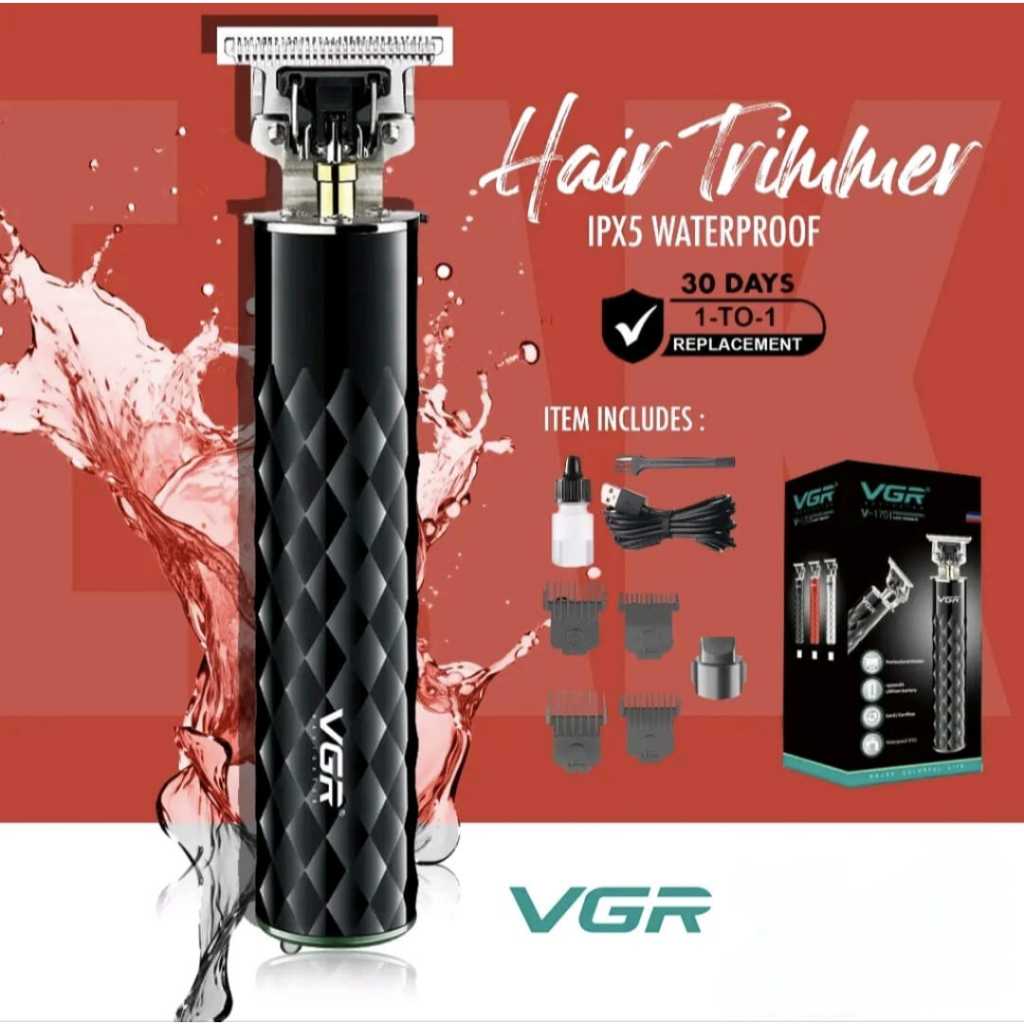 VGR V-170 Professional Pro Li Outliner Electric Cordless Hair Clippers ...