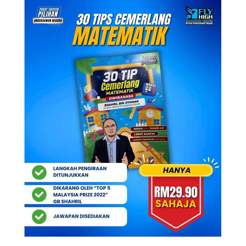 Buku 30 Tip Cemerlang Matematik Dwibahasa by Cikgu Shahril Othman ...