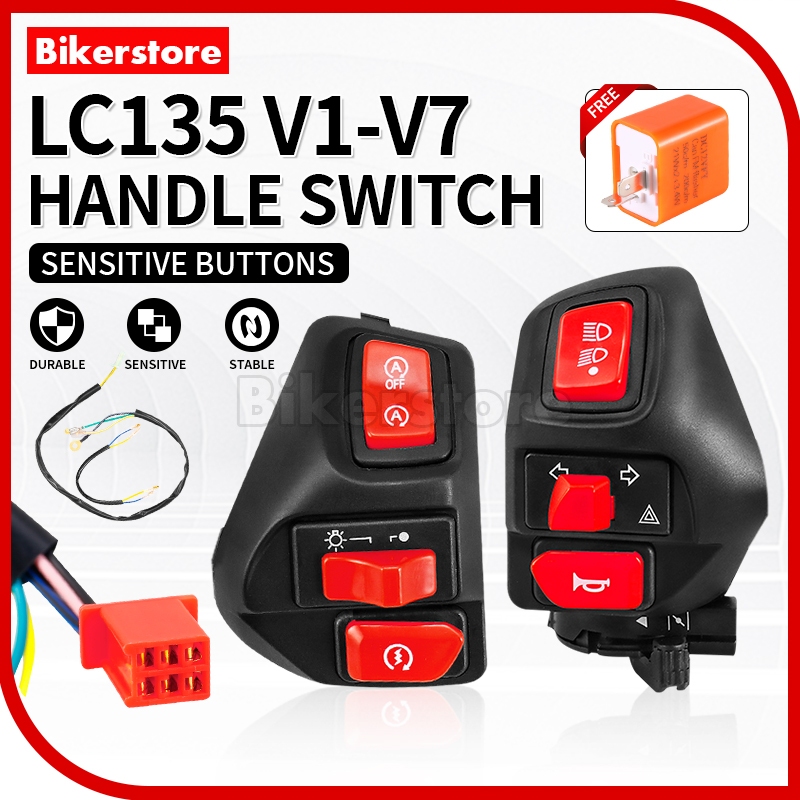 LC135 Handle Switch Red Button Kanan Kiri Handle Switch Suis Yamaha ...