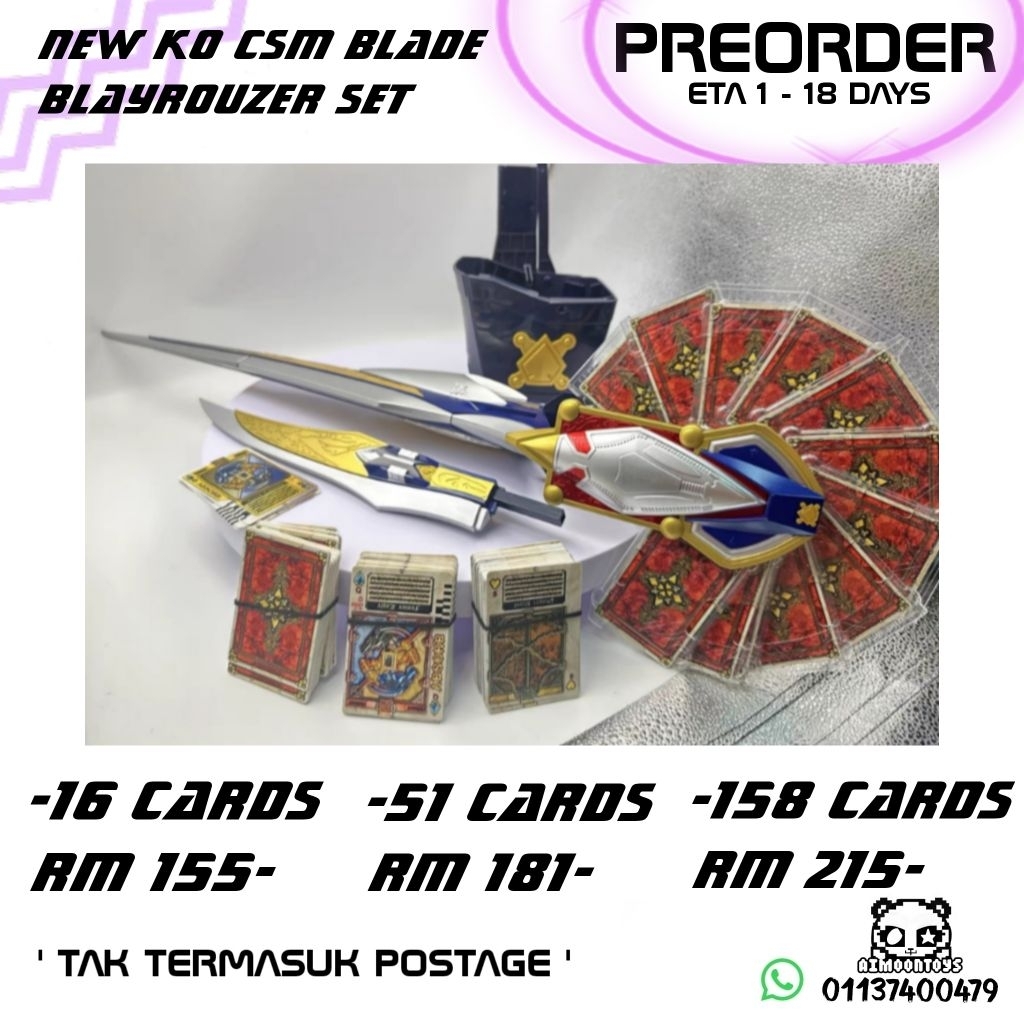 PREORDER NEW KO CSM BlayRouzer Blayrouser Blay Rouser Rouzer SET Kamen ...