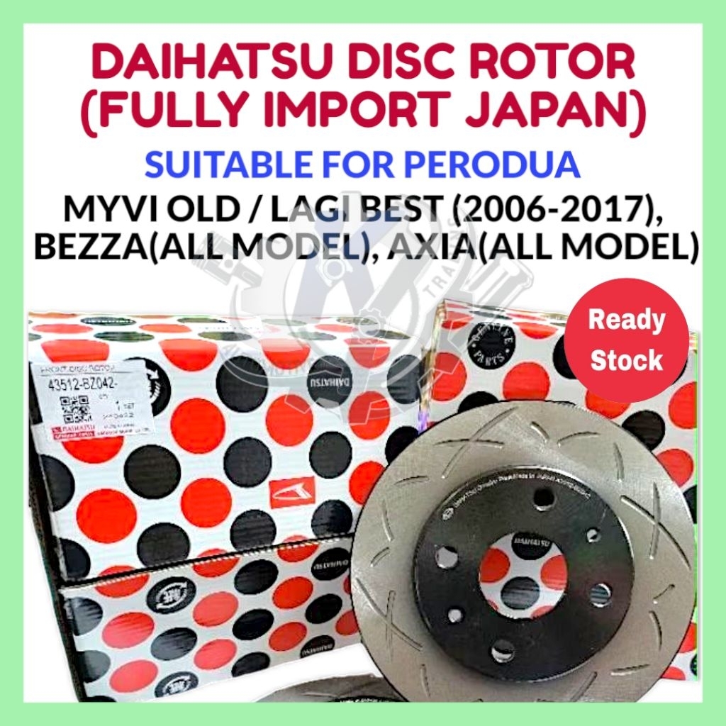 DAIHATSU DISC ROTOR (FULLY IMPORT JAPAN) MYVI (2006-2017) AXIA , BEZZA ...