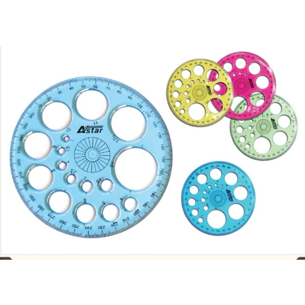 Astar 360 Degree Rounded Ruler with Hole / 360’ Protractor | Shopee ...