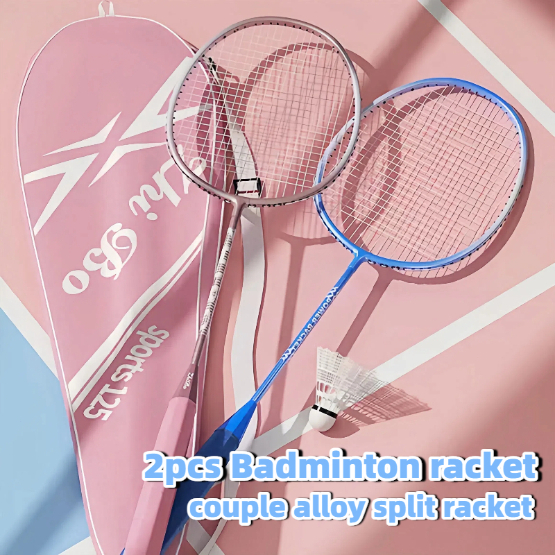 2pcs Badminton racket Couple Alloy Split Racket Professional training ...
