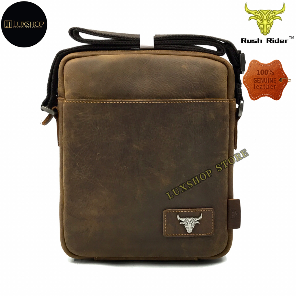 Rush Rider XL Size Cow Leather Sling Bag Men Shoulder Bag Cross Body ...