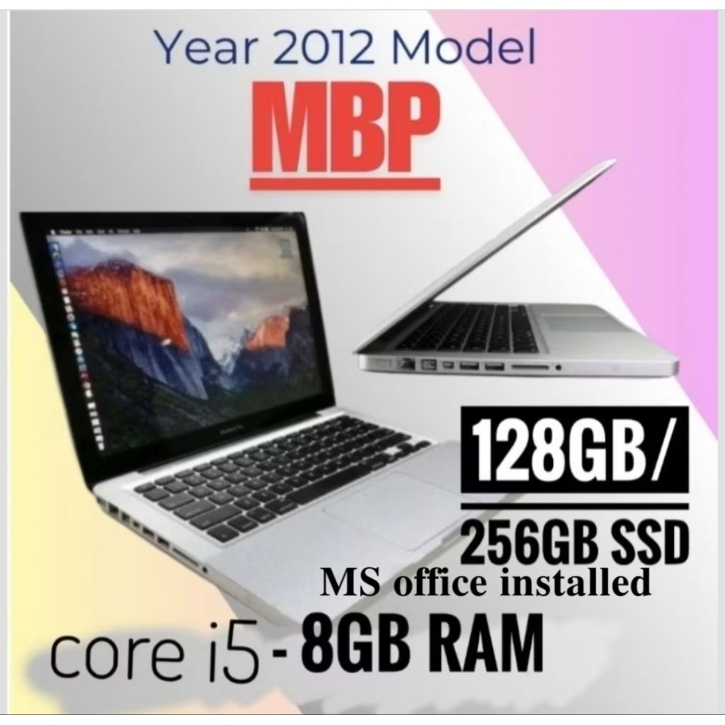 MBP 2012/12 Core i5, i7 Notebook 128gb & 256gbLaptop Graphic Design ...