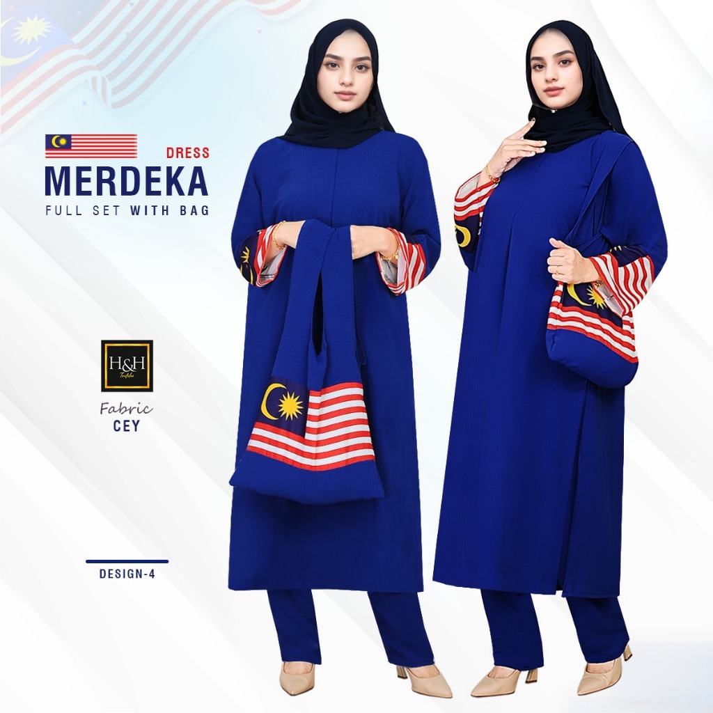 🎀NEW ARRIVAL 2025 🎀 Meredeka Dress Full Set With bag By H&H Textiles ...