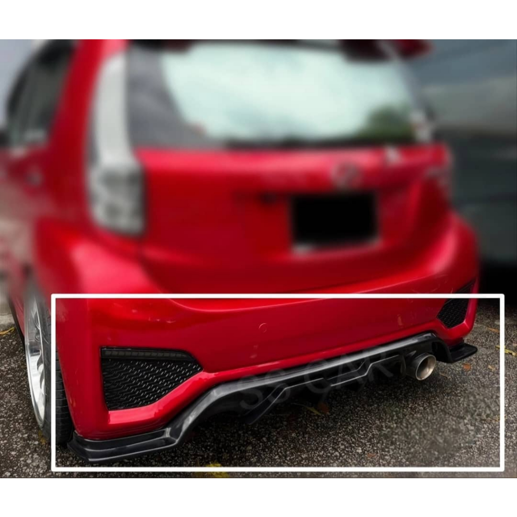 PERODUA MYVI 2015 LAFIGA - REAR DIFFUSER - MATERIAL FIBRE- WITHOUT ...