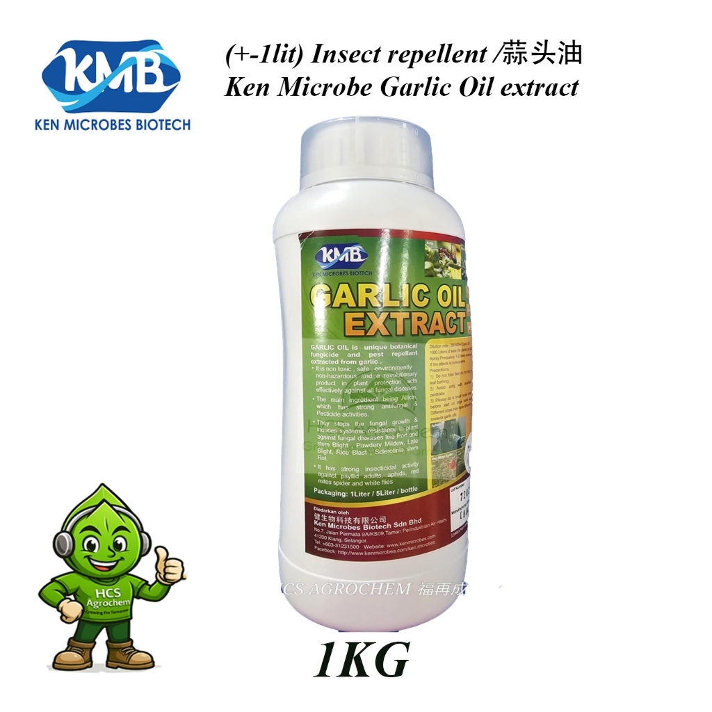 (+-1lit) Insect repellent Ken Microbe Garlic Oil extract 蒜头油 | Shopee ...