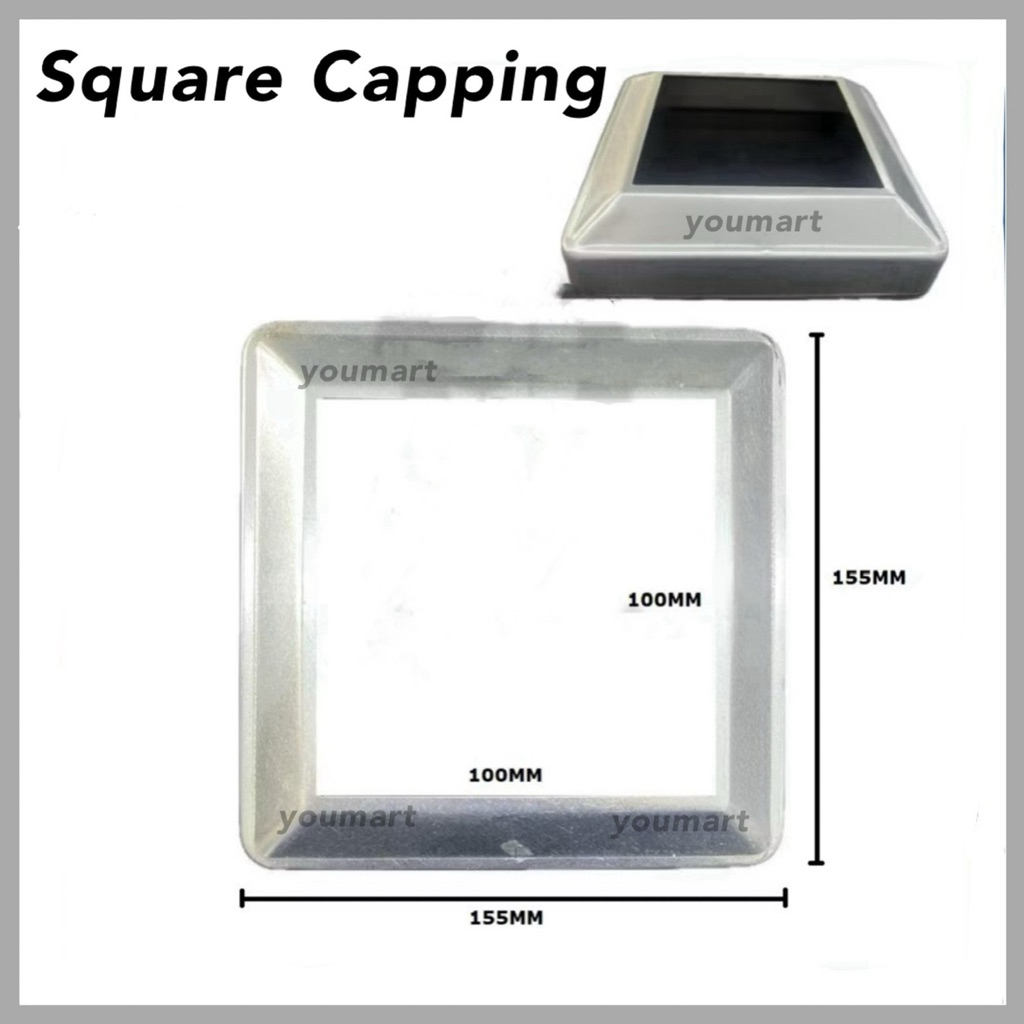 4”x4”(100x100mm) Square Capping Cover Hollow Mild Steel / Penutup ...